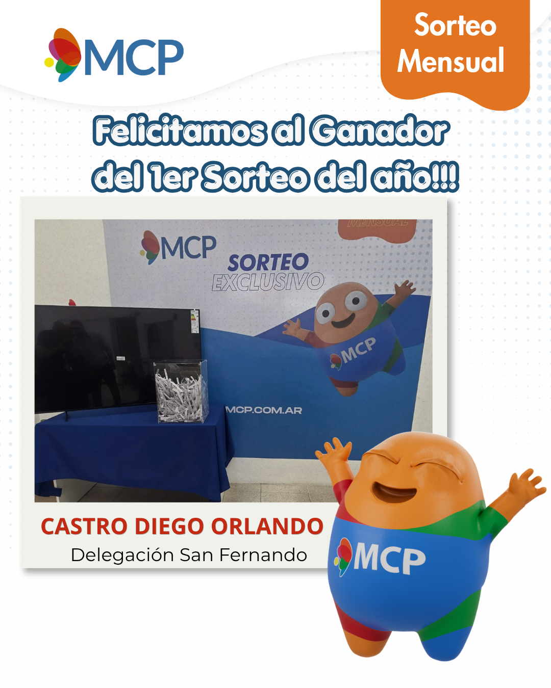 1° Sorteo Mensual del Año