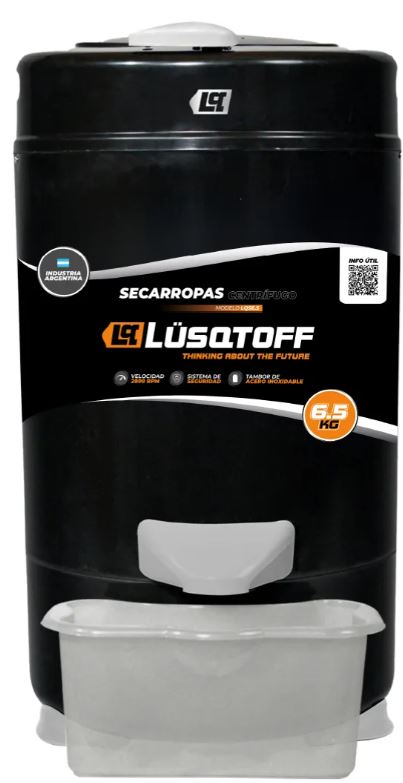 Lusqtoff	Secarropas centrífugo 6.5kg negro	LQS6.5